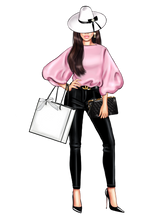 Load image into Gallery viewer, Style 2 Tab Brown hair: She does come with the CC symbol on her shopping bag
